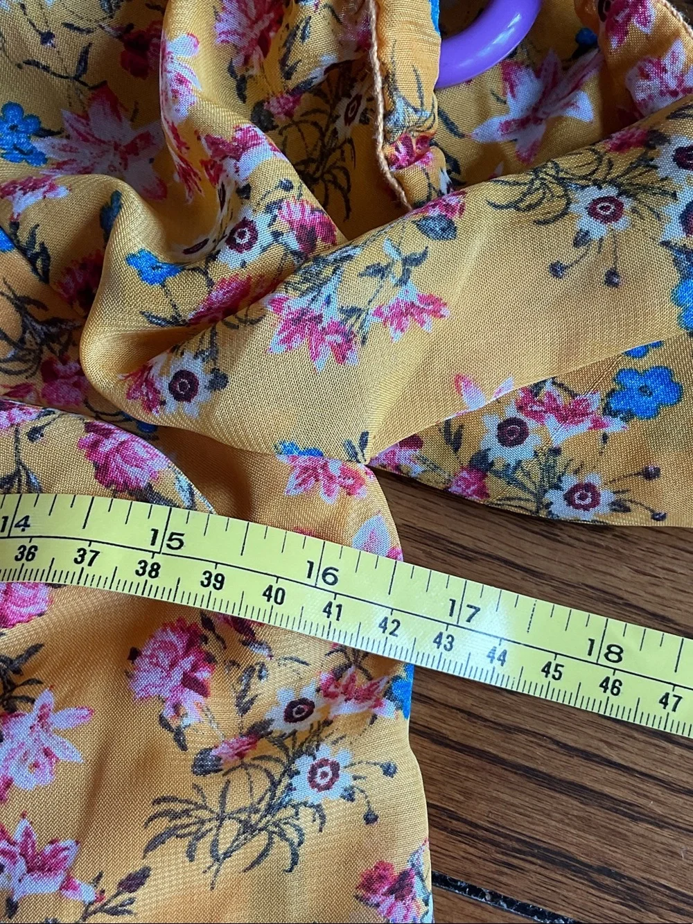 Knitworks Mustard Floral Cold-Shoulder Blouse